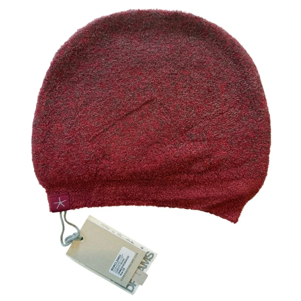 Barefoot‎ Dreams Cozychic Lite Confetti Beanie in Crimson - Rosewood NWT!